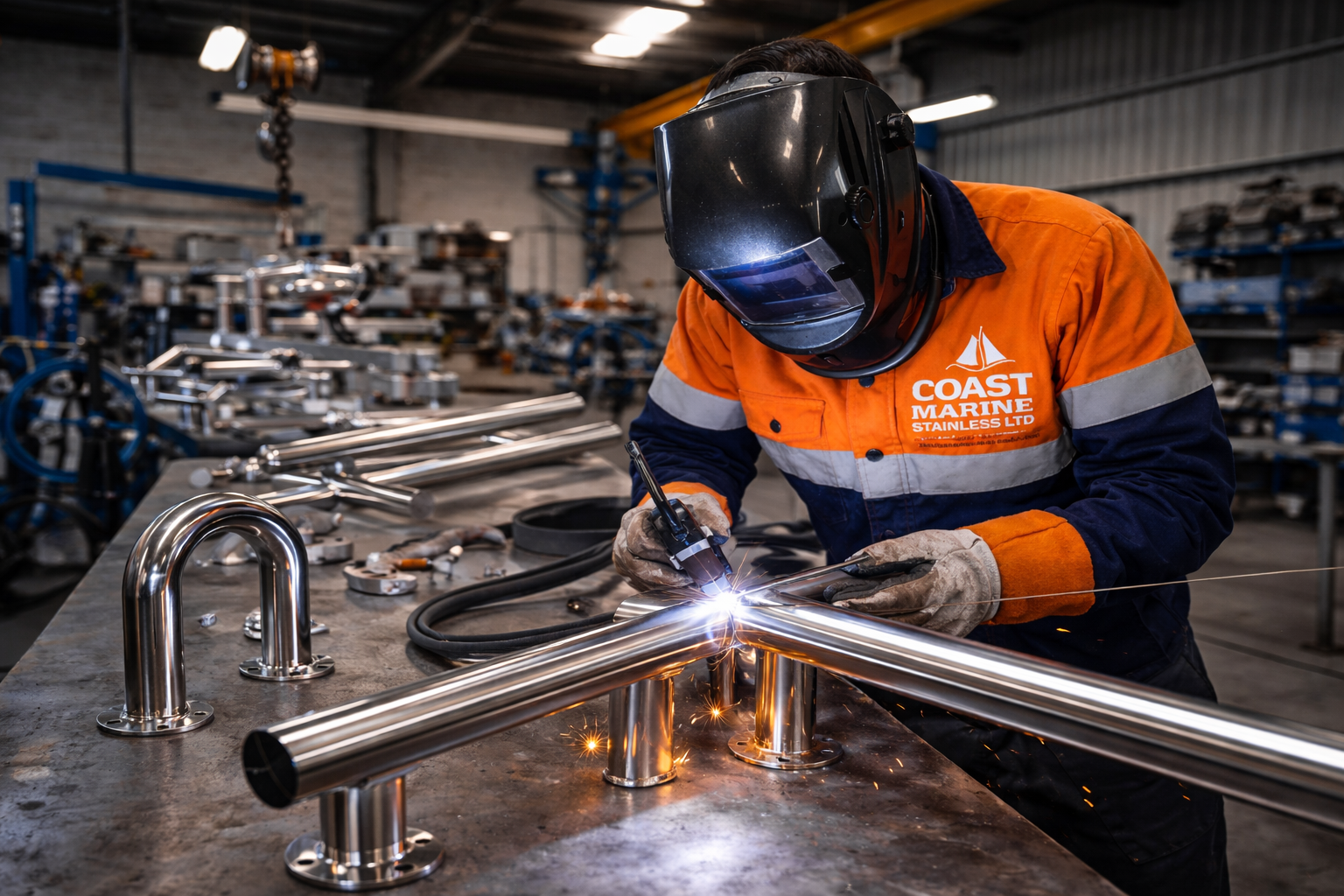 Coast Marine Stainless welder at work