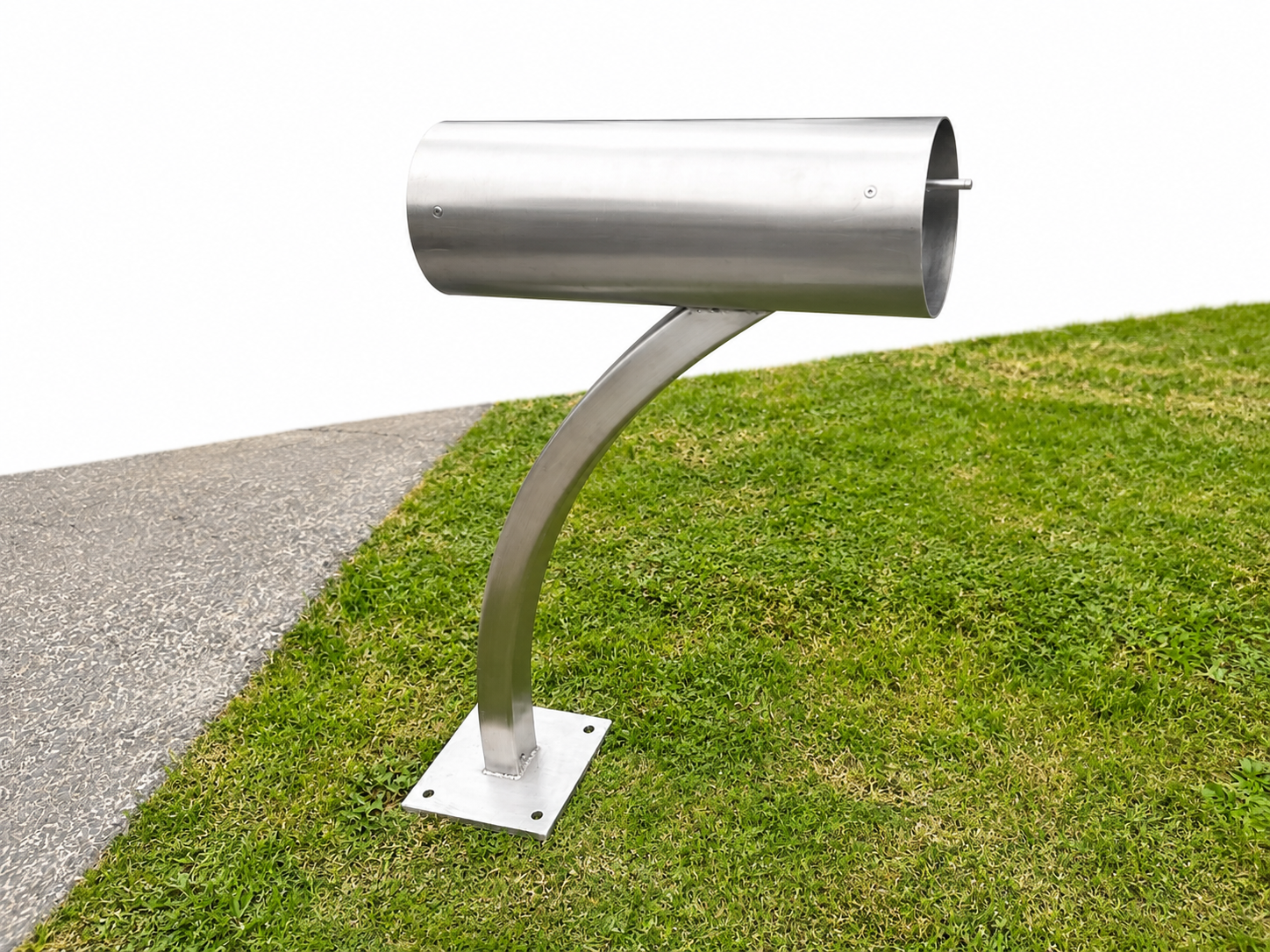 SS Letterbox — Wall mount installed